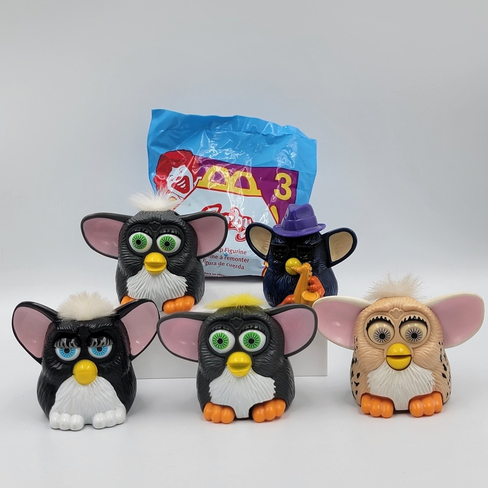 Vintage McDonald's Furby Happy Meal Toys 1998 - Mcfurbys 6pc